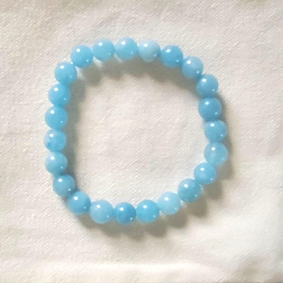 Desert Rose NWT 8mm Aquamarine Stretch Bracelet - Picture 8 of 8